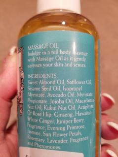 Sensuous Oil Mint ingrediants